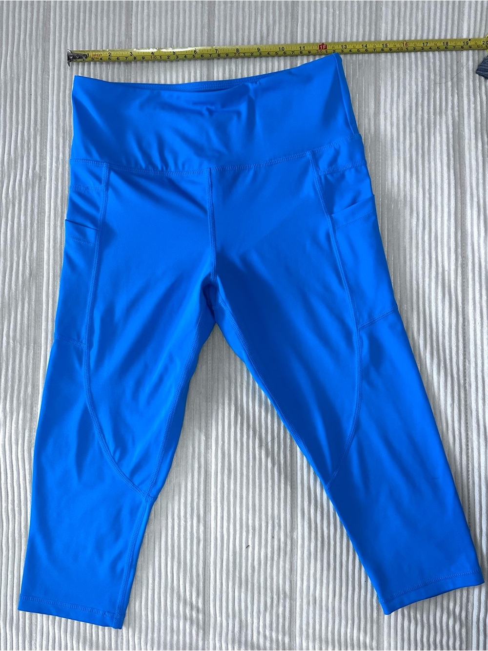 ZYIA Bright Blue Girls' Capri Leggings